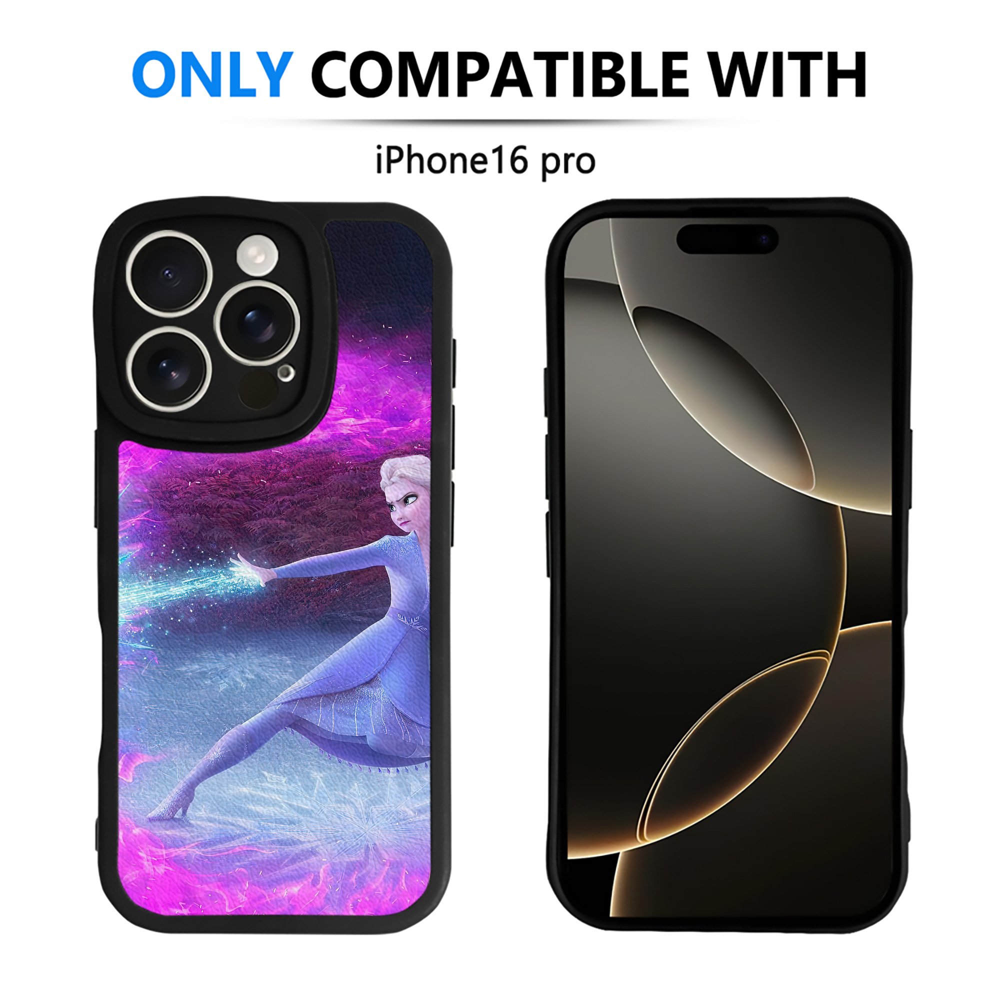（画像用） アナと雪の女王 アンナ エルサ Frozen Anna Elsa 【iPhone 16シリーズ対応】シリコンスマホケース（レザー調） 材質：シリコン